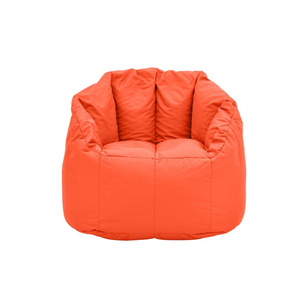 Πολυθρόνα-πουφ "KERLON" από ύφασμα σε χρώμα πορτοκαλί Φ80x65