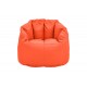 Πολυθρόνα-πουφ "KERLON" από ύφασμα σε χρώμα πορτοκαλί Φ80x65