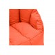 Πολυθρόνα-πουφ "KERLON" από ύφασμα σε χρώμα πορτοκαλί Φ80x65