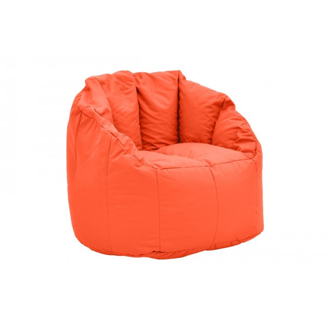 Πολυθρόνα-πουφ "KERLON" από ύφασμα σε χρώμα πορτοκαλί Φ80x65