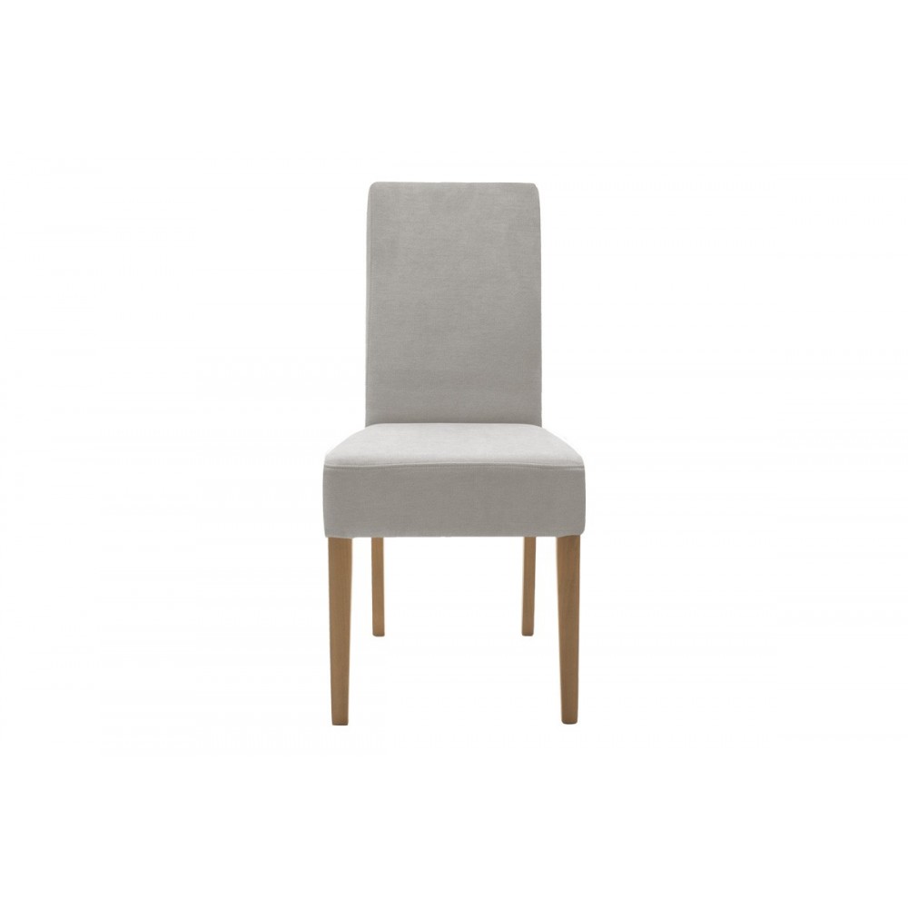 Καρέκλα "DITTA" από ύφασμα/ξύλο σε χρώμα γκρι/σονόμα 44x56x96