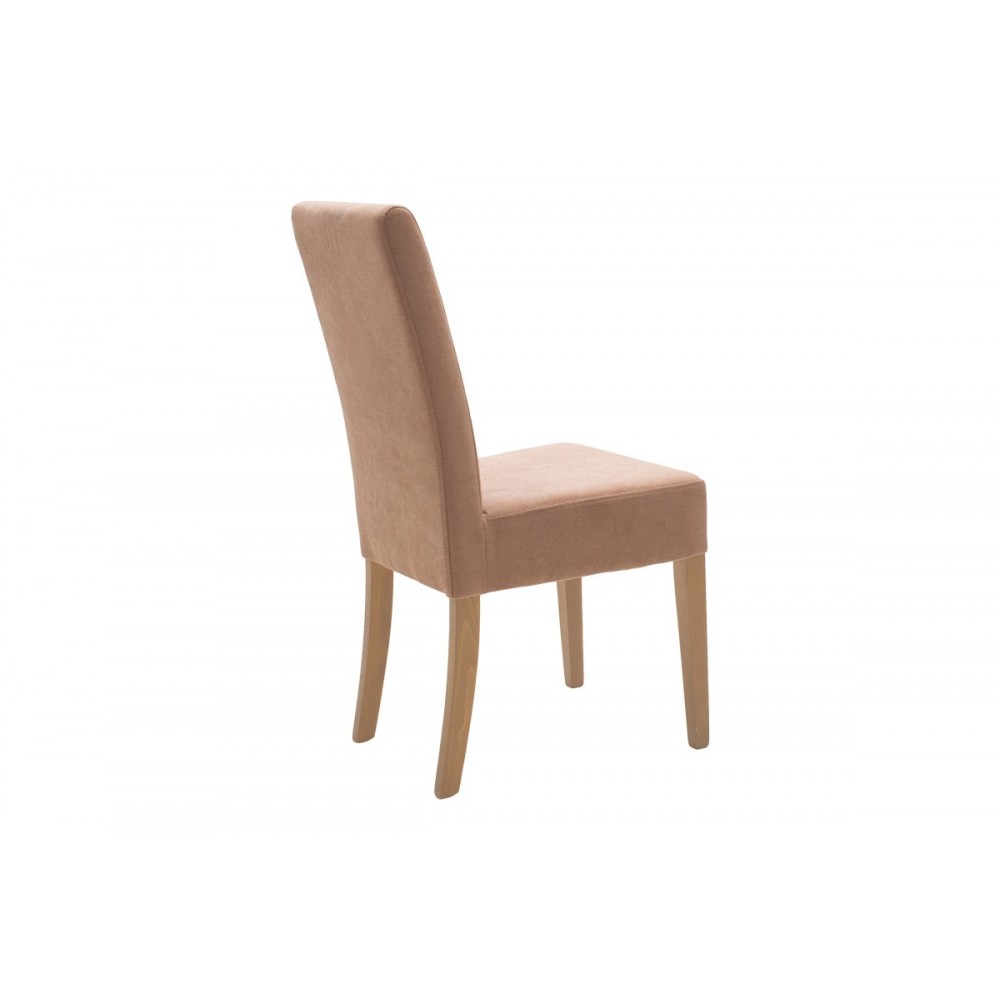 Καρέκλα "DITTA" από ύφασμα/ξύλο σε χρώμα σάπιο μήλο/σονόμα 44x56x96