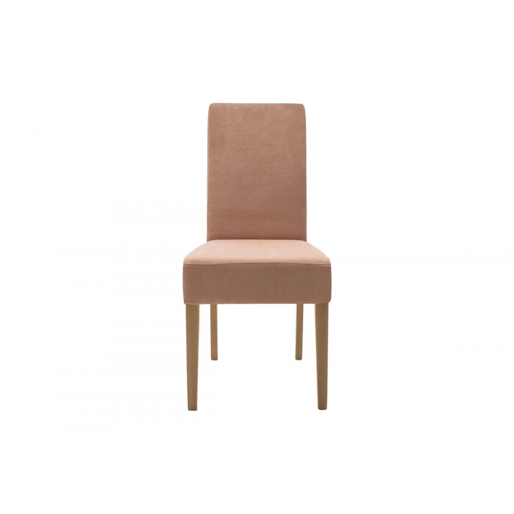 Καρέκλα "DITTA" από ύφασμα/ξύλο σε χρώμα σάπιο μήλο/σονόμα 44x56x96