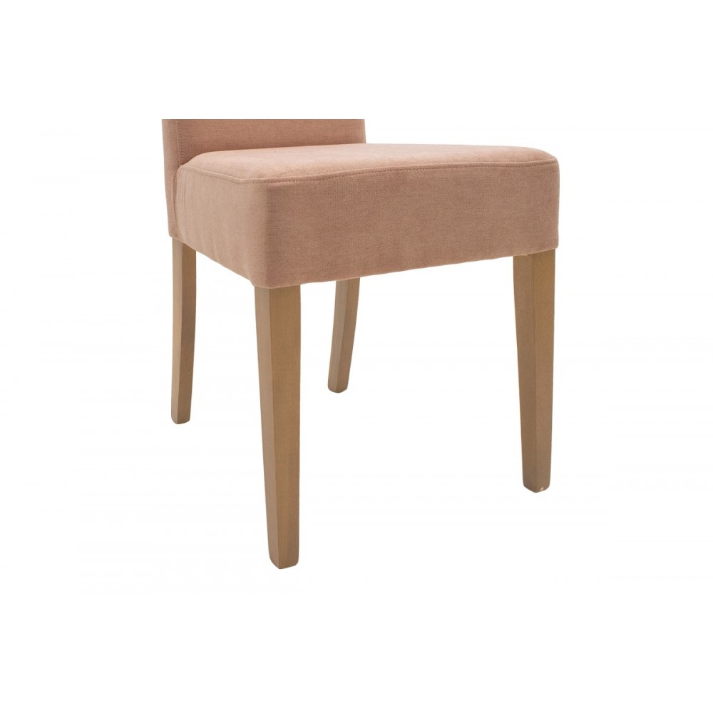 Καρέκλα "DITTA" από ύφασμα/ξύλο σε χρώμα σάπιο μήλο/σονόμα 44x56x96