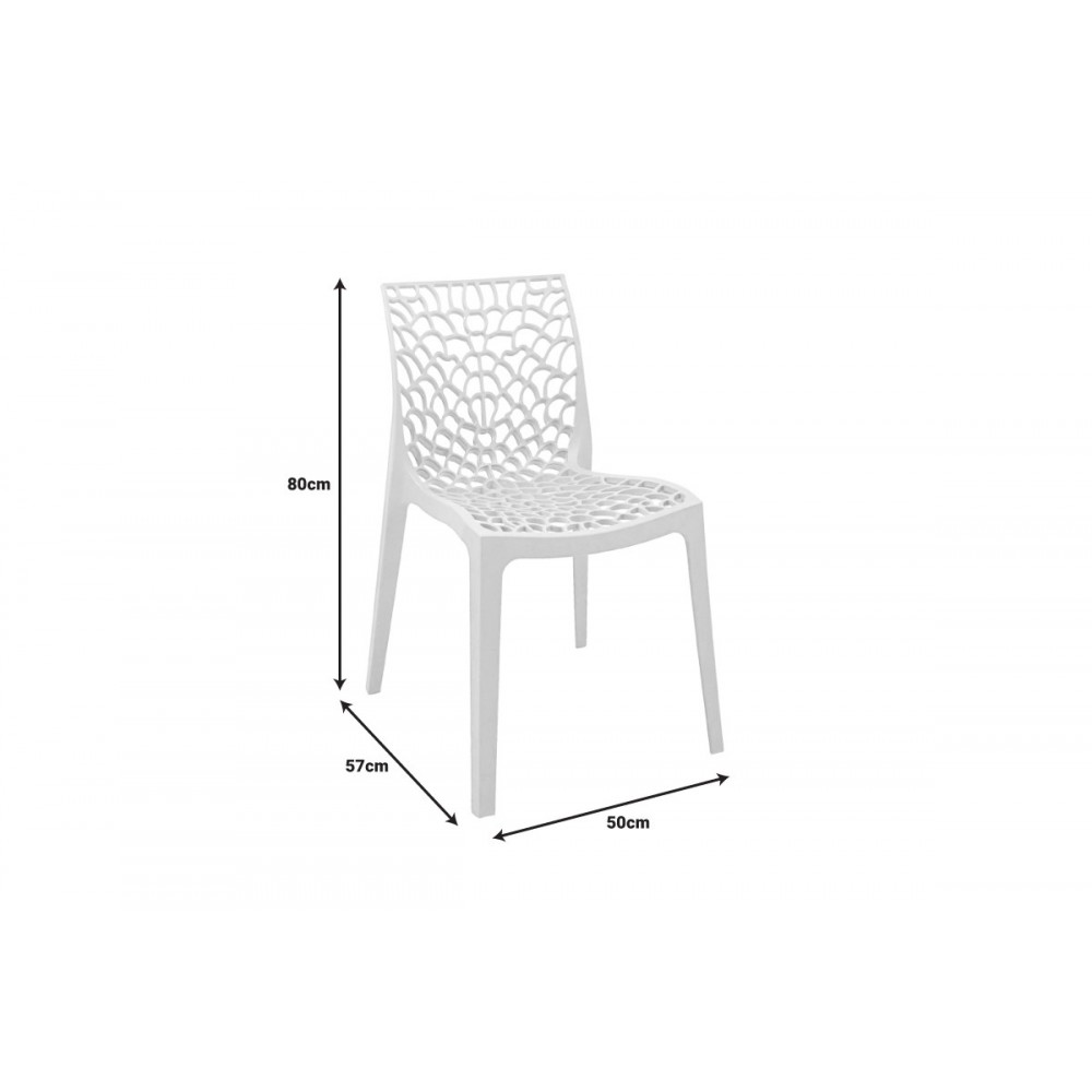 Καρέκλα στοιβαζόμενη "HUSH" από pp σε χρώμα καπουτσίνο 50x57x81