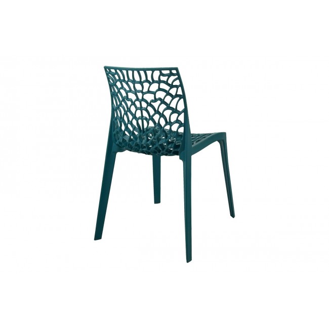 Καρέκλα στοιβαζόμενη "HUSH" από pp σε χρώμα μπλε 50x57x81