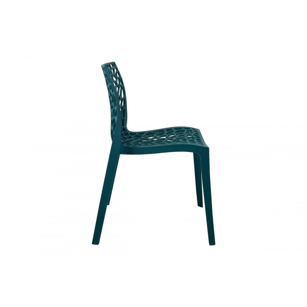 Καρέκλα στοιβαζόμενη "HUSH" από pp σε χρώμα μπλε 50x57x81