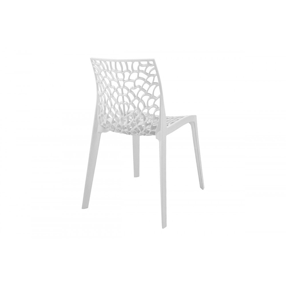 Καρέκλα στοιβαζόμενη "HUSH" από pp σε χρώμα λευκό 50x57x81