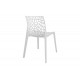 Καρέκλα στοιβαζόμενη "HUSH" από pp σε χρώμα λευκό 50x57x81