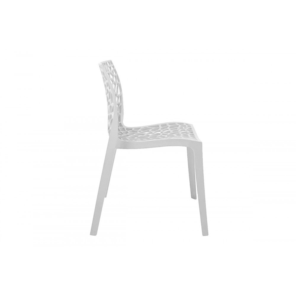 Καρέκλα στοιβαζόμενη "HUSH" από pp σε χρώμα λευκό 50x57x81