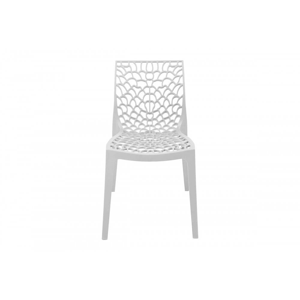 Καρέκλα στοιβαζόμενη "HUSH" από pp σε χρώμα λευκό 50x57x81