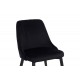 Καρέκλα "ZEDNA" από βελούδο/μέταλλο σε χρώμα μαύρο 51x58x84