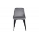 Καρέκλα "ZEDNA" από βελούδο/μέταλλο σε χρώμα γκρι/μαύρο 51x58x84