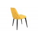 Καρέκλα "ZEDNA" από βελούδο/μέταλλο σε χρώμα κίτρινο/μαύρο 51x58x84