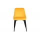 Καρέκλα "ZEDNA" από βελούδο/μέταλλο σε χρώμα κίτρινο/μαύρο 51x58x84
