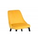 Καρέκλα "ZEDNA" από βελούδο/μέταλλο σε χρώμα κίτρινο/μαύρο 51x58x84