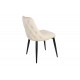 Καρέκλα "ZEDNA" από βελούδο/μέταλλο σε χρώμα μπεζ/μαύρο 51x58x84