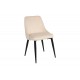 Καρέκλα "ZEDNA" από βελούδο/μέταλλο σε χρώμα μπεζ/μαύρο 51x58x84