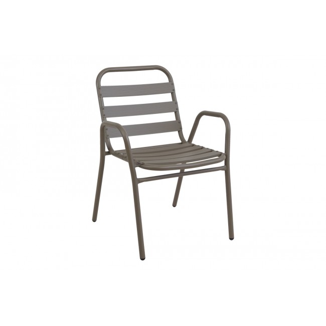 Τραπεζαρία 5τμχ "SUSSIE-ENSURE" από μέταλλο/γυαλί σε χρώμα σαμπανιζέ 140x80x70