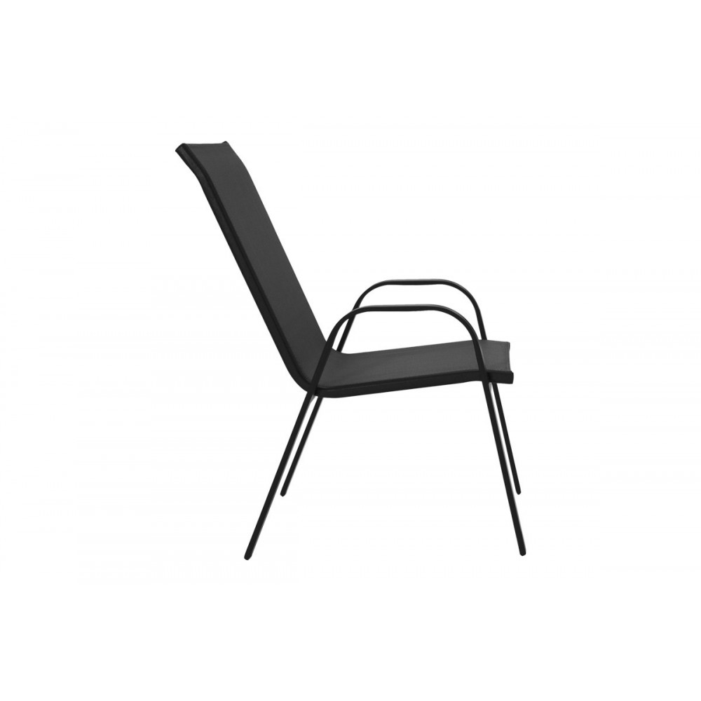 Τραπεζαρία 5τμχ "VALOR-CALAN" από μέταλλο/γυαλί σε χρώμα μαύρο 110x60x70