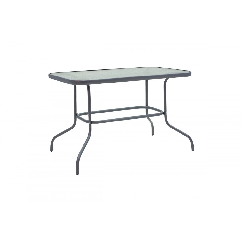 Τραπεζαρία 5τμχ "VALOR-LINDARIA" από μέταλλο/pe rattan σε χρώμα ανθρακί 110x60x70