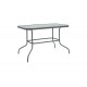Τραπεζαρία 5τμχ "VALOR-TADE" από μέταλλο/γυαλί σε χρώμα ανθρακί 110x60x70