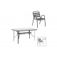 Τραπεζαρία 5τμχ "ENSURE-SUSSIE" από μέταλλο σε χρώμα ανθρακί 140x80x70