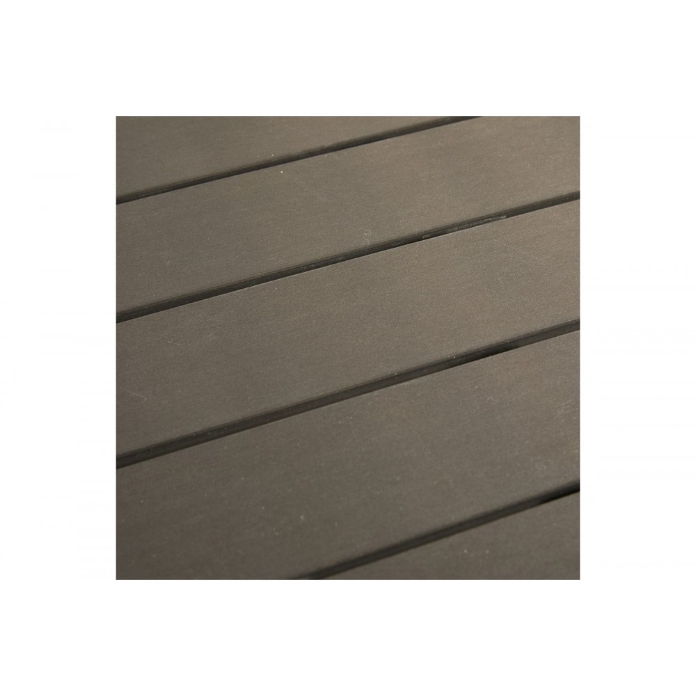 Τραπέζι "APPA" από αλουμίνιο/plywood σε χρώμα ανθρακί Φ120x74