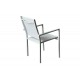 Πολυθρόνα "ZACRETA" από αλουμίνιο/textilene σε χρώμα λευκό 61x56.5x87.5