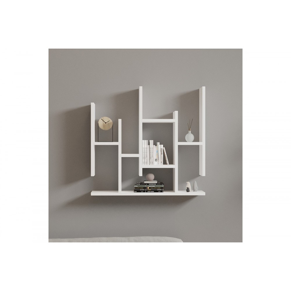 Ραφιέρα τοίχου "BEMBA" σε χρώμα λευκό 70x19.6x68.8