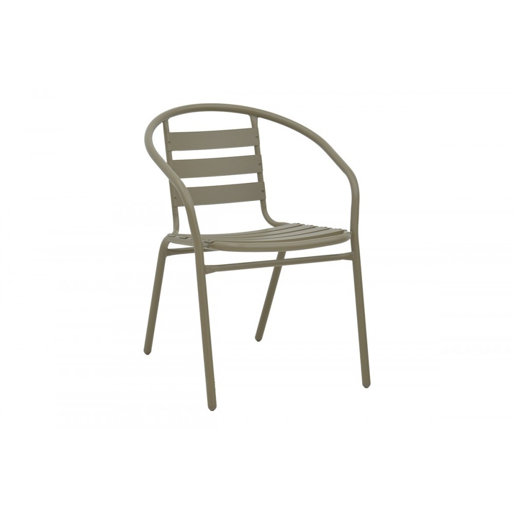 Τραπεζαρία 5τμχ "TADE-VALOR" από μέταλλο/γυαλί σε χρώμα σαμπανιζέ 110x60x70