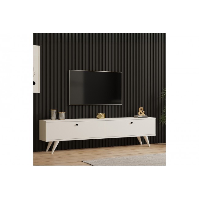 Έπιπλο τηλεόρασης "JATE" σε χρώμα λευκό 160x25x40