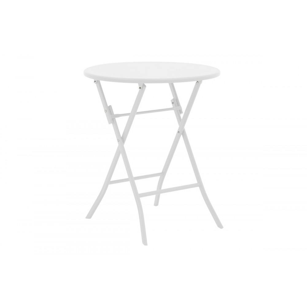 Τραπεζαρία 3τμχ "ALBERO-OBBI" από μέταλλο σε χρώμα λευκό Φ60x70