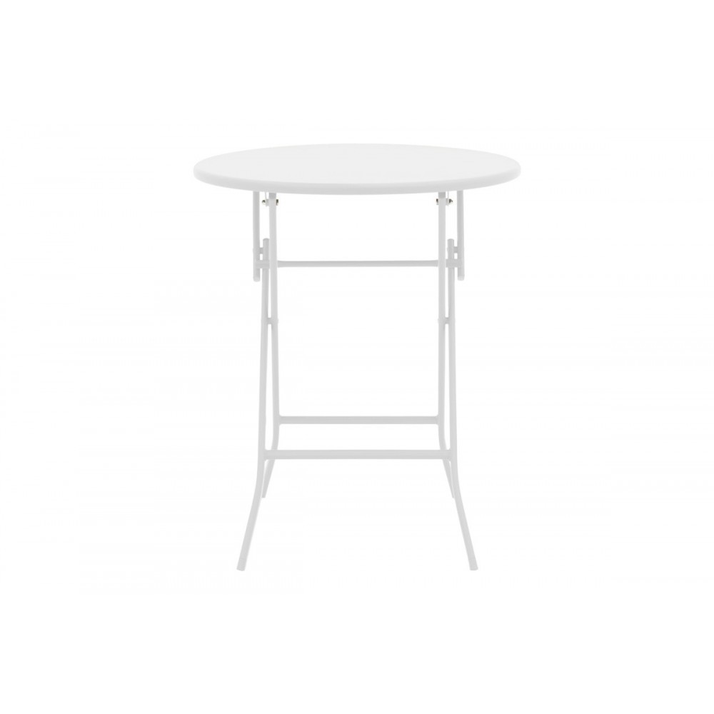 Τραπεζαρία 3τμχ "ALBERO-OBBI" από μέταλλο σε χρώμα λευκό Φ60x70