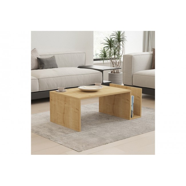 Τραπέζι σαλονιού "POKO" σε χρώμα oak 86.8x50x32.4