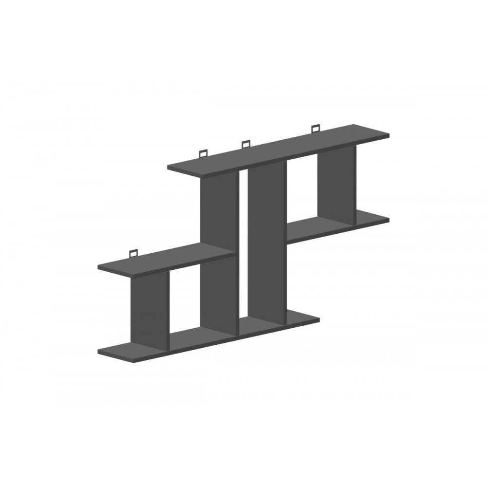 Ραφιέρα τοίχου "VERTOURA" σε χρώμα ανθρακί 116x18.5x60