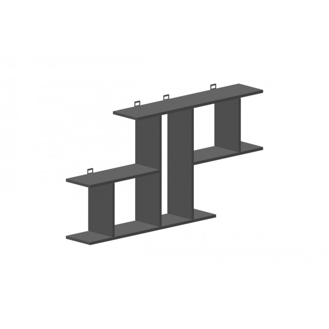 Ραφιέρα τοίχου "VERTOURA" σε χρώμα ανθρακί 116x18.5x60