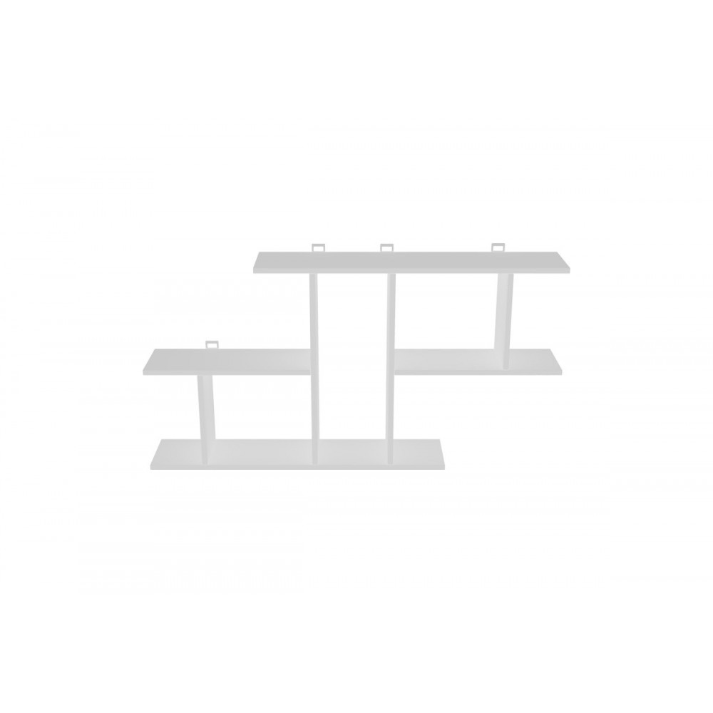 Ραφιέρα τοίχου "VERTOURA" σε χρώμα λευκό 116x18.5x60