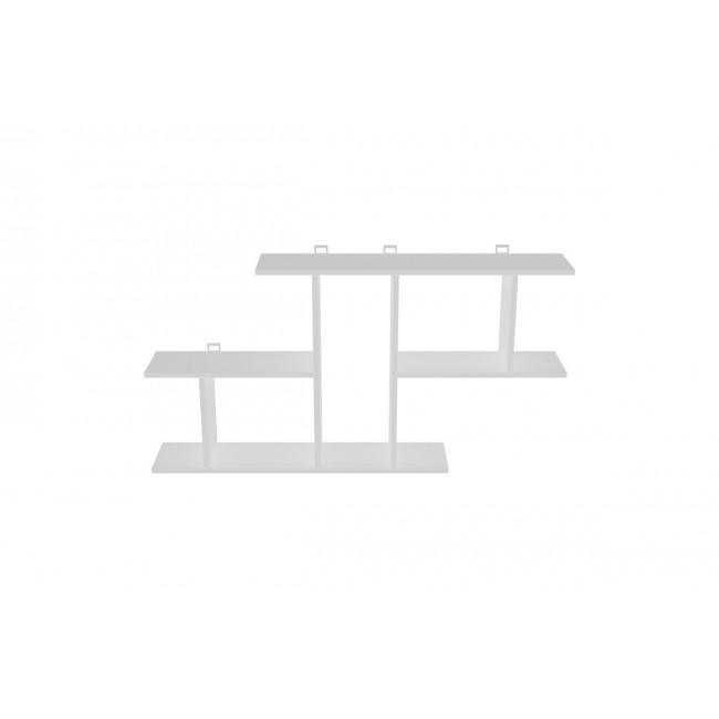 Ραφιέρα τοίχου "VERTOURA" σε χρώμα λευκό 116x18.5x60