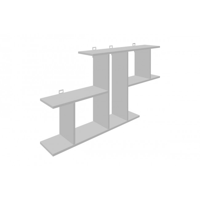 Ραφιέρα τοίχου "VERTOURA" σε χρώμα λευκό 116x18.5x60