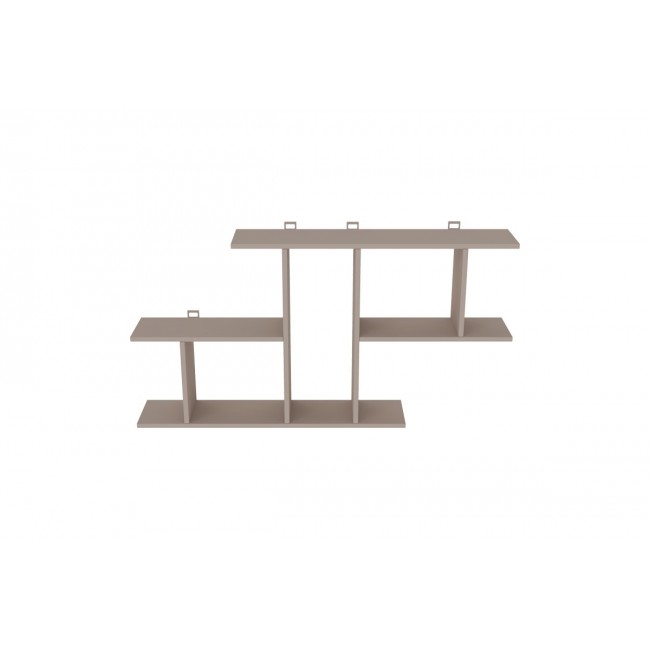 Ραφιέρα τοίχου "VERTOURA" σε χρώμα μόκα 116x18.5x60