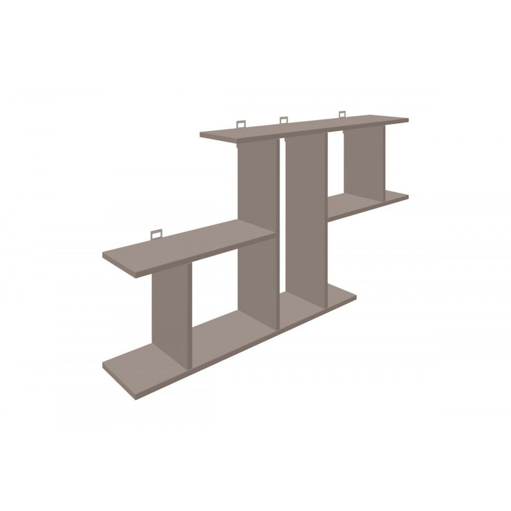 Ραφιέρα τοίχου "VERTOURA" σε χρώμα μόκα 116x18.5x60