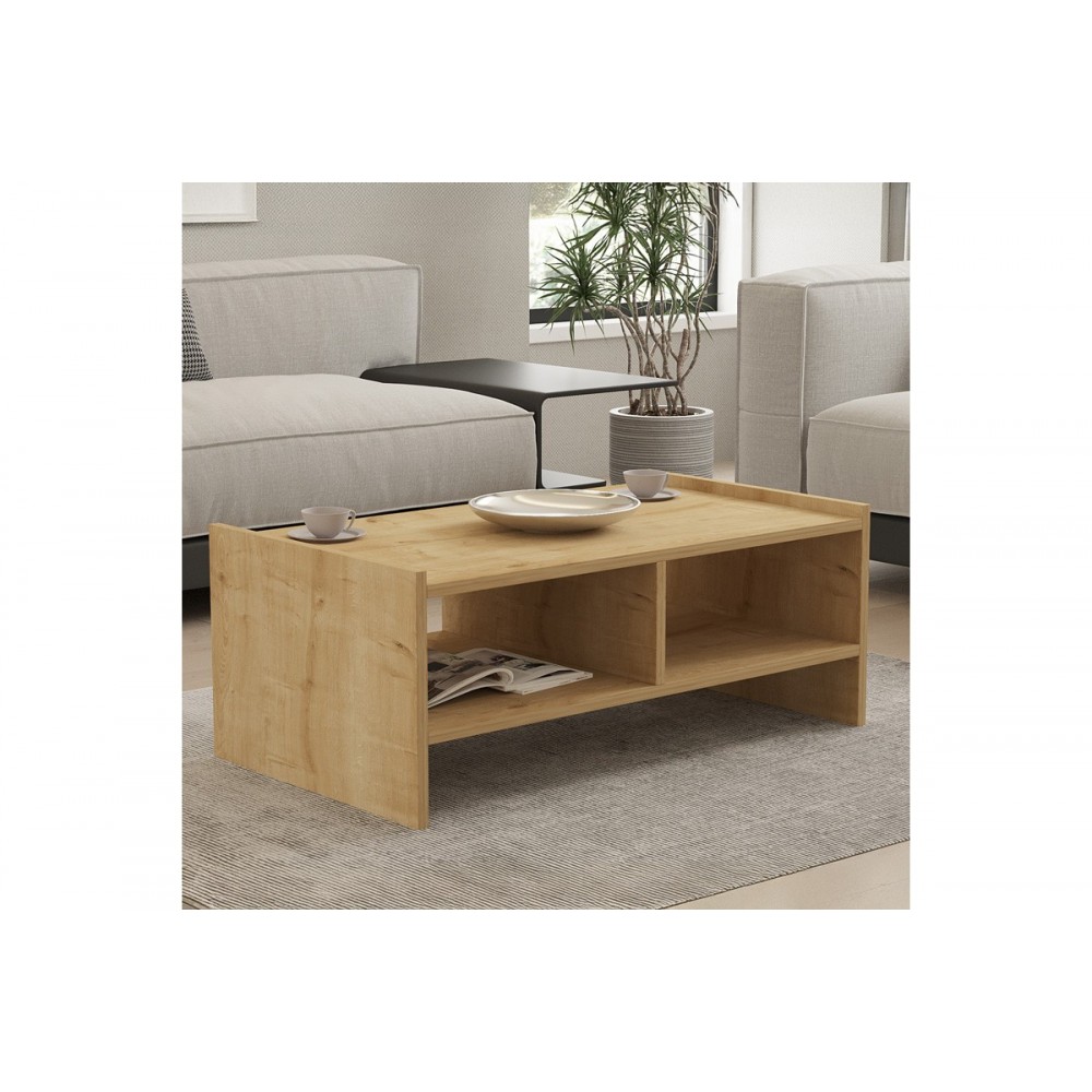 Τραπέζι σαλονιού "TIENA" σε χρώμα oak 90x50x35