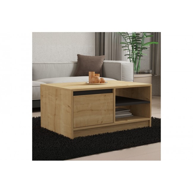 Τραπέζι σαλονιού "NARLI" σε χρώμα oak 90x60x45