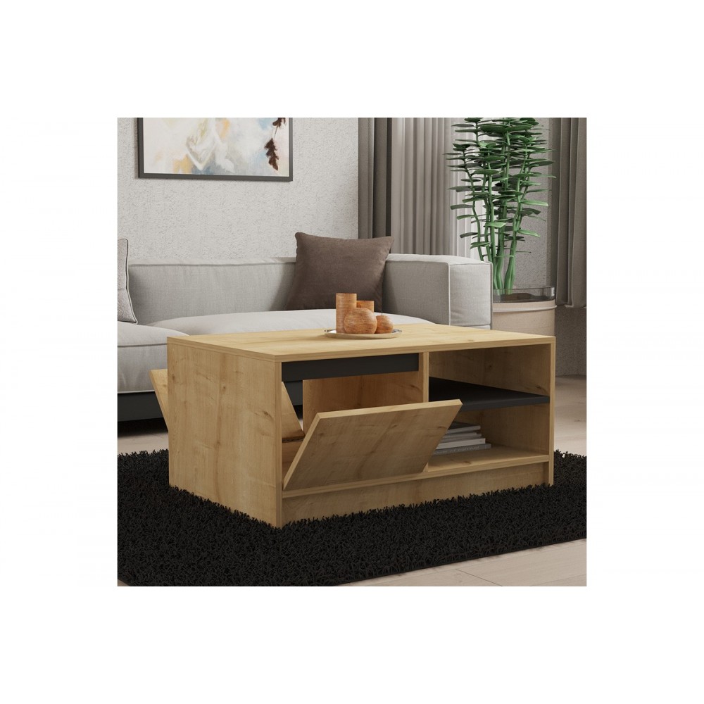 Τραπέζι σαλονιού "NARLI" σε χρώμα oak 90x60x45