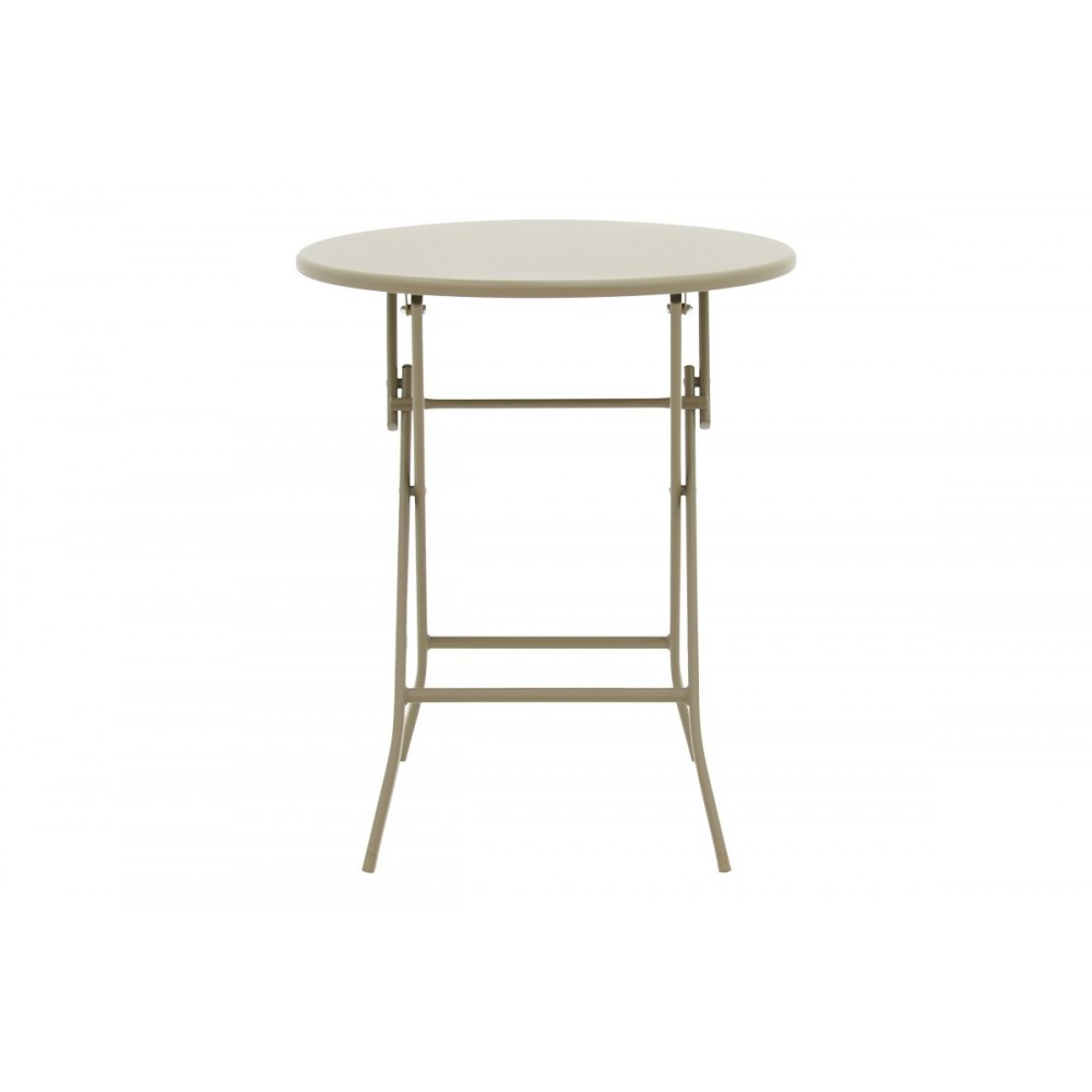 Τραπεζαρία 3τμχ "ALBERO-CALAN" από μέταλλο σε χρώμα σαμπανιζέ Φ60x70