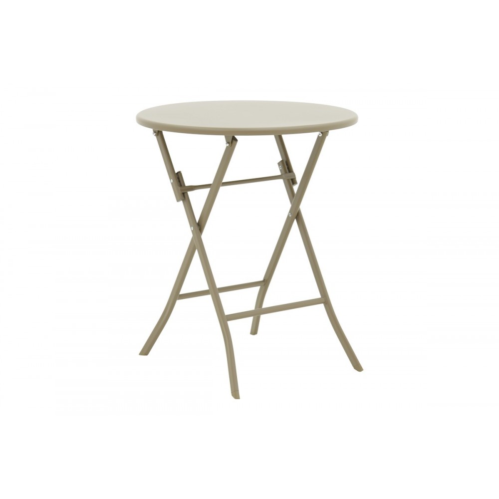 Τραπεζαρία 3τμχ "ALBERO-TADE" από μέταλλο σε χρώμα σαμπανιζέ Φ60x70