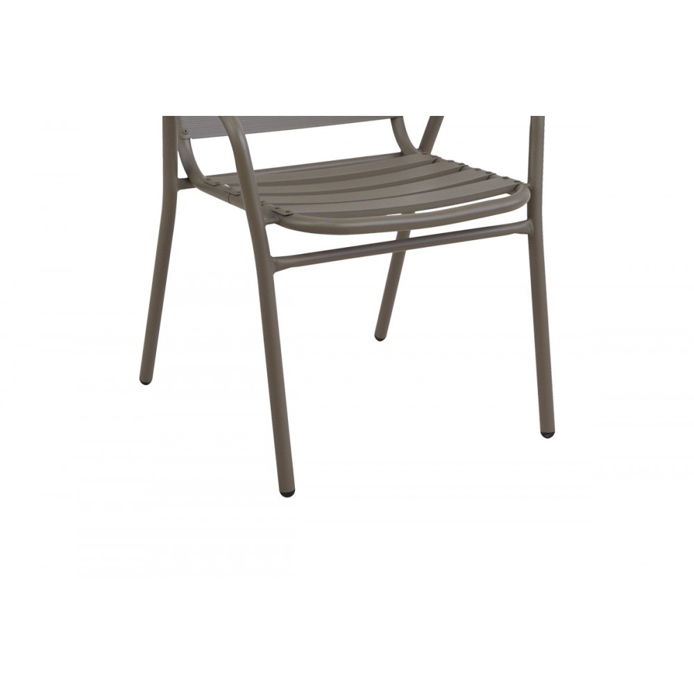 Τραπεζαρία 3τμχ "ALBERO-SUSSIE" από μέταλλο σε χρώμα σαμπανιζέ Φ60x70