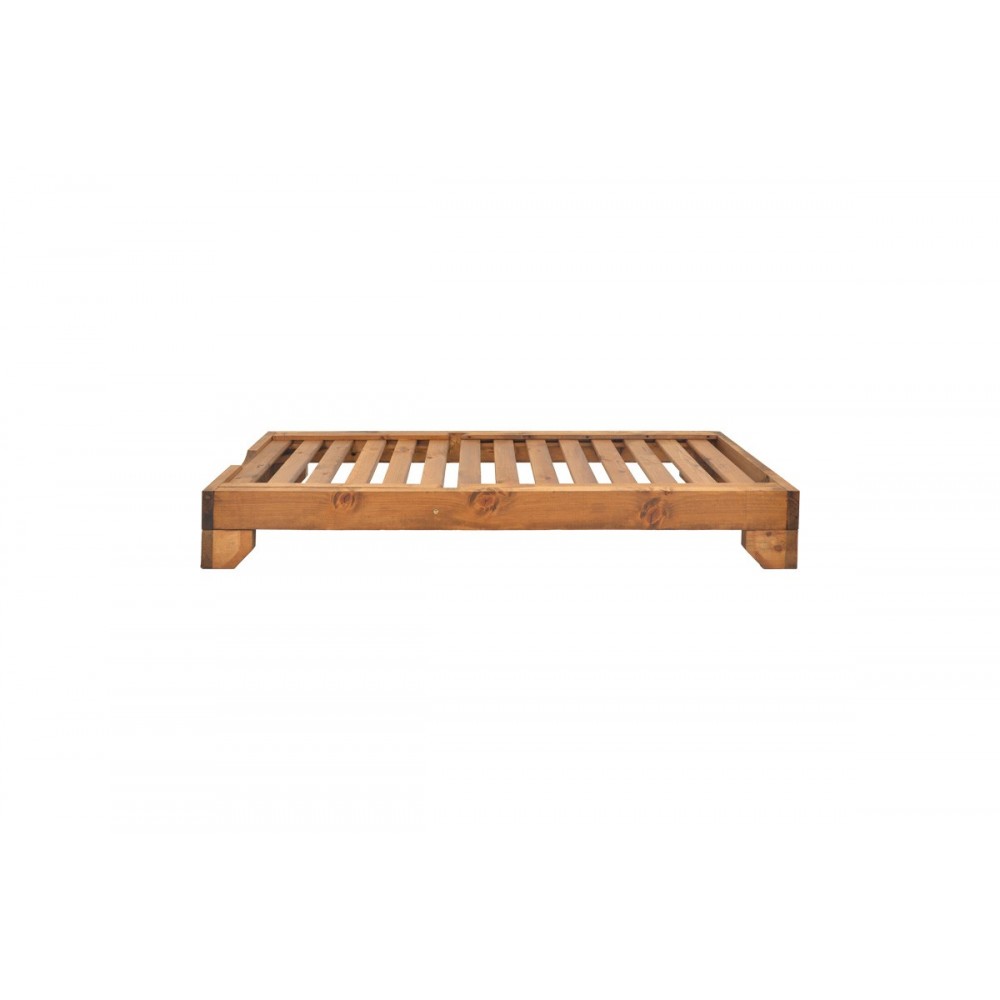 Ξαπλώστρα "ZALKA" από ξύλο σε χρώμα καρυδί 66x197x28