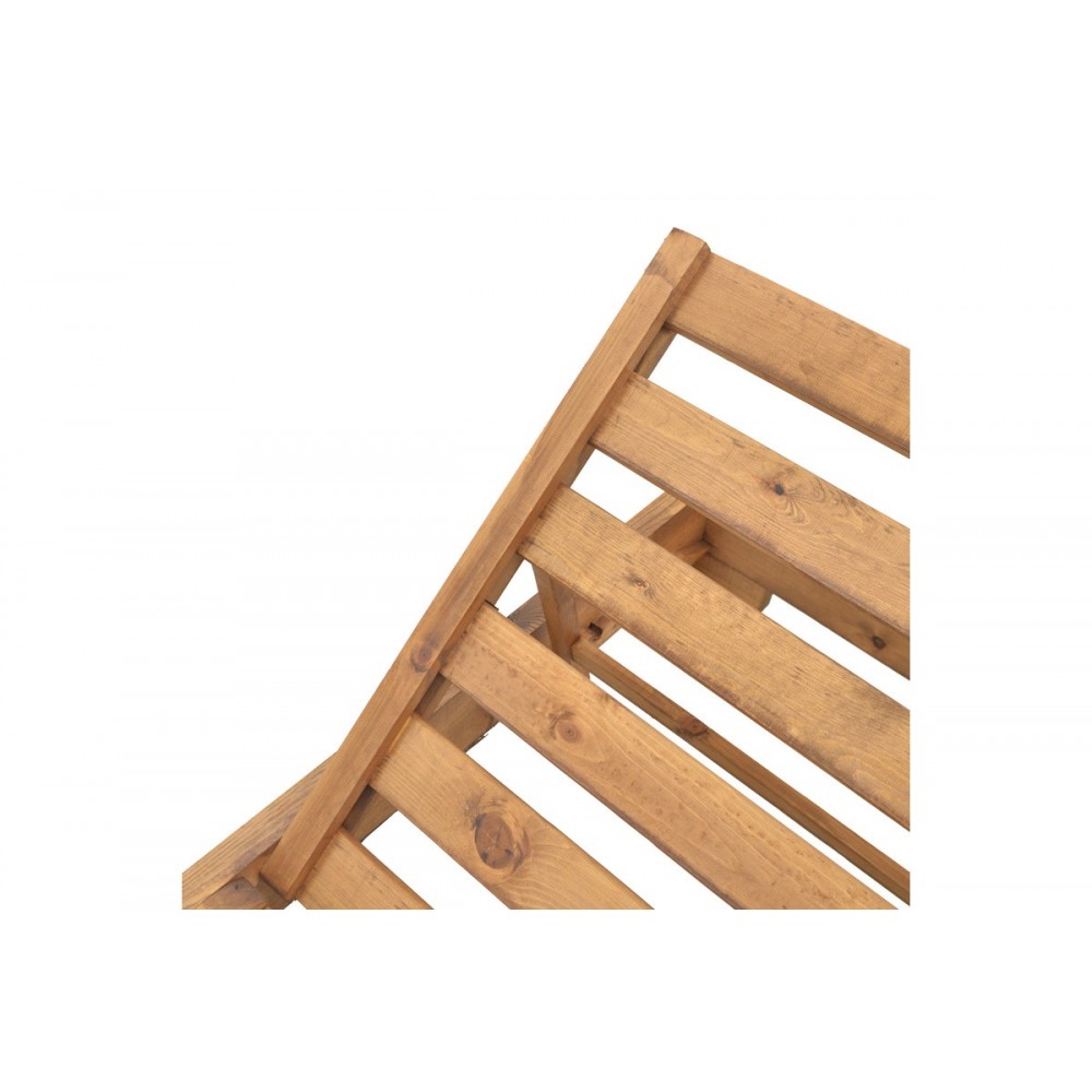 Ξαπλώστρα "ZALKA" από ξύλο σε χρώμα καρυδί 66x197x28